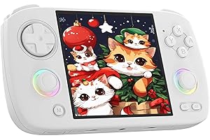 BULUHAHA RG CubeXX Consola de Juegos Retro de Mano, Sistema Linux de 64 bits, Tarjeta TF 32G+64G Pantalla IPS de 3,95 Pulgadas RG Cube XX Soporta iluminación de Joystick RGB de 16 Millones de Colores