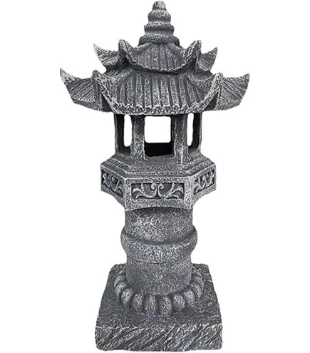 Moule à Béton Pour Lanternes Pagodes Chinoises - Taille ~39x26x26cm - Matériau Plastique Solide - Pour Décoration De Jardin - 8