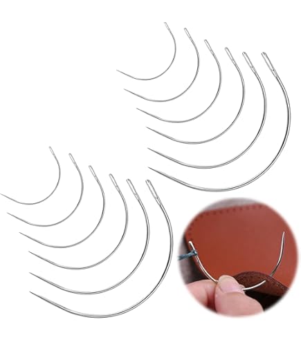 Lot De 14 Aiguilles Incurvées - 7 Tailles De Type C Pour Tissage