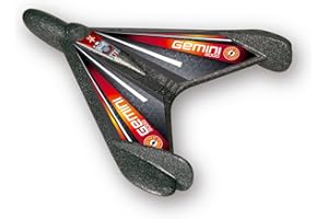 GÜNTHER FLUGSPIELE 1450 - Schleudersegler Gemini 3000, ca. 30 x 32 cm, Katapultstarter aus robustem Schaumstoff, für Kinder ab 6 Jahren, inkl. Schleuder