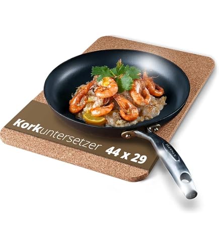 Cleverbrand Sottopentola In Sughero Per Cataplana – Rotondo, ø 30 Cm, Altezza 2,4 Cm – 100% Naturale Portoghese - 3