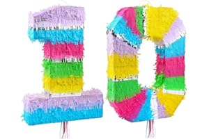 Playflip Pinata Zahl 10 bunt Pastell 10. Geburtstag
