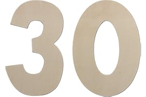 KLEENES TRAUMHANDEL Deko Zahlen - Geburtstagsdeko 30 Geburtstag aus Holz - Ideale Geburtstag Geschenkideen oder als Party Tischdeko (20 cm)