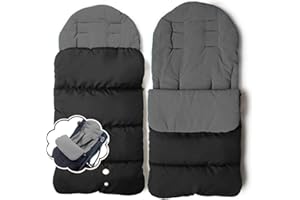 Cz-xing Poussette Chancelière pour bébé universelle bébé Poussette Doublure polaire Snuggly Cosytoes Chancelière Fixation universelle pour poussettes poussettes landaus Buggys bébé joggeurs