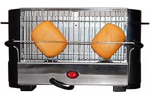 COMELEC BB_S0402062 Tostadora, 800 W, Acero Inoxidable, 2 Ranuras, Negro