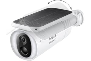 Baseus S1 Security Camera Outdoor Wireless with Auto Tilt Solar Panel and Battery Operated, Home Security WiFi Camera, 2K 145° Surveillance, IP67 Waterproof, Color Night Vision, 8GB Local Storage