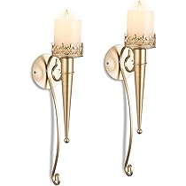 Portacandele A Parete Nero - Set Di 2 Candelabri Moderni Per Caminetto E Soggiorno - Foto 6