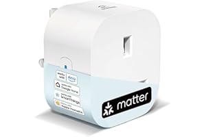 EIGHTREE Matter Smart Plug with Energy Monitoring, Mini WiFi Plug Works With Apple HomeKit, Alexa, Google Home, SmartThings, Remote Control, Timer & Schedule Function, 2.4Ghz Wi-Fi Only, 13A, 1 Packs