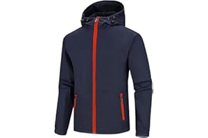MGSFGlk Giacca Antipioggia Uomo Antivento Impermeabili Leggera Giacca da Pioggia con Cappuccio Casual Sportivo Leggero Trench Chiusura con Zip Outdoor Corsa per Sport