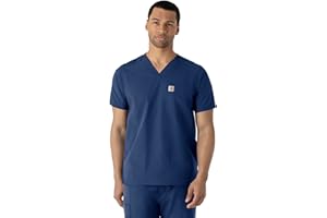 Carhartt Scrubs C16113 Force® Modern Fit V-Neck Top - Medium Regular - Navy