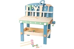 Small Foot 11376 Établi Scanline Compact, Établi pour Enfants en Bois Fsc, avec Outils et Accessoires