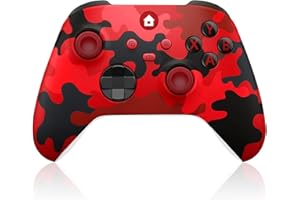 ADHJIE Xbox One Controller, 2.4GHz Wireless Controller for Xbox One/One X/S Xbox Series X/S/PC with 3.5mm Audio Headset Jack, Dual Vibration, Camo Red