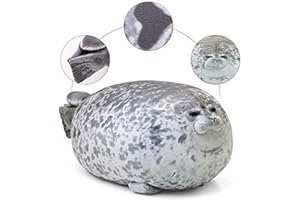 BABOIES Plush Seal Pillow, Chubby Blob Seal Plush Toy, Soft Cotton Stuffed Animal Pillow (S (Pack of 1))