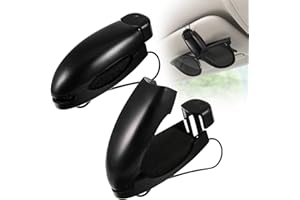 GUANGCAILUN Car Glasses Holder Clip Sunglasses Visor Clips Car Sunglasses Holder Clip Sun Visor Glasses Holder Auto Sunglasses Holder for Car Car Visor Clip Eyeglasses Mount for Sunglasses Fits All Vehicles, 2Pcs