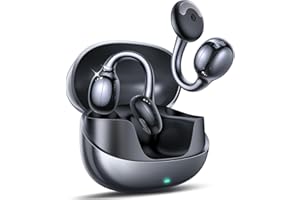 JOYROOM Cuffie Open Ear【Suono Controllato da App】Bluetooth 5.4 Cuffie Wireless ClipOn, 4.9g Ultraleggere & Comode, AI-ENC, Rilevamento L/R Automatico, Suono Immersivo, Perfette per Sport e Quotidiano