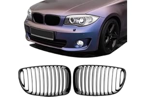 ‎DM AUTOTEILE 2x Kühlergrill Performance Schwarz Glanz SATZ kompatibel für BMW 1er E87/E82/E88 Bj 07-11 DM Autoteile