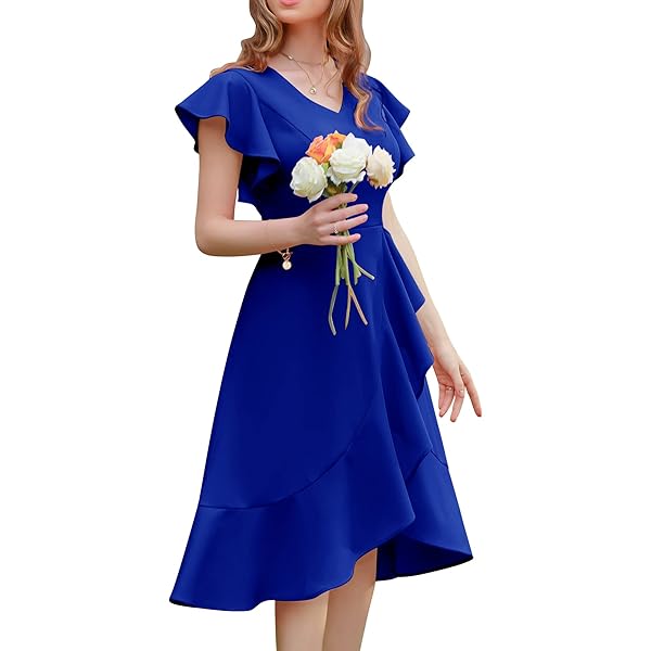 Vokuhila Dressystar Elegante avondjurk voor dames, bruiloft, V-hals, cocktailjurk, maxi, bruidsjurk, donkerrood, XXL Vokuhila Dressystar Elegante avondjurk voor dames, bruiloft, V-hals, cocktailjurk, maxi, bruidsjurk, donkerrood, XXL