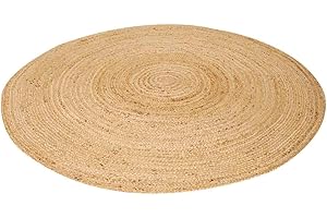 ‎CASA MORO Casa Moro Jute Teppich Tamani Natur Ø 90 cm rund beige braun | Teppich-Läufer im Boho-Chic aus 100% Jute handgeflochten | Natur-Teppich für einfach schöner Wohnen | MA5820