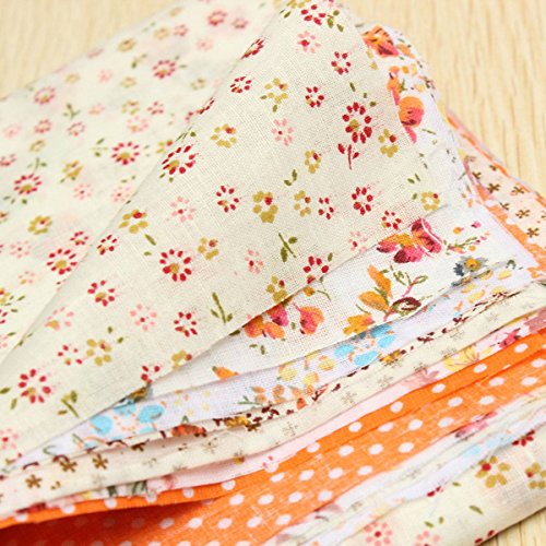 KING DO WAY 7 Stk Stoffpakete Patchwork Stoffe Baumwolle Stoffreste Paket Reste Stoffpakete 50X50cm - 3