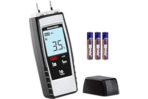 XinJiaYi Digitaler holzfeuchtemessgerät, 8-in-1 Feuchtigkeitsmessgerät Wand, Holzfeuchtemesser für Brennholz/Holz/Trockenbau/Ziegel/Putz/Boden – Wasserlecksensor-Detektor & Feuchtigkeitstester Grau