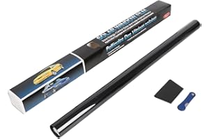 MOMOTOU Film pour fenêtre de Voiture VLT Fenêtre Teinte Verre Shading Autocollant Protection UV Film d'obscurcissement Noir foncé pour Voiture Chambre 1%/5%/15%/20%/25％/35%/50%/70%(300 x 50 cm) (2mil-70%)