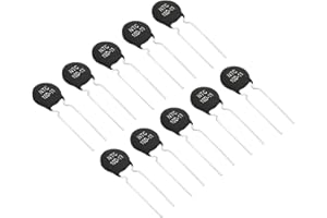 PATIKIL NTC Termistori Resistori, 10pz 10 Ohm NTC10D-13 Alto Sensibilità Corrente Limitatore Temperature Sensore per Misurazione Temperature Nero