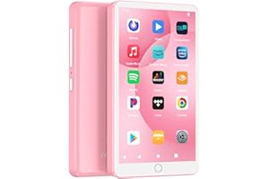FANVACE 144GB MP3 Players con Bluetooth WiFi, 2000mAh MP4 Players con Pantalla táctil de 4 «y Altavoz, Android 13 OS MP3 Music Players con Spotify Kids, Audible, Amazon Music, Play Store (Pink)