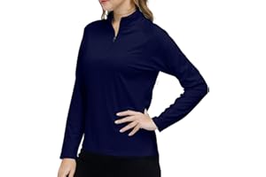 MoFiz Sudadera Mujer Sweatshirts de Manga Larga Pullover Deportivo 1/4 Cremallera