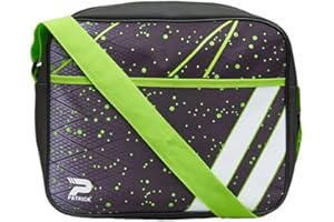 William Lamb Patrick Striped Mesenger Bag Courier Satchel Bag Sholder Bag Blue Black Green Striped Bag (Green)