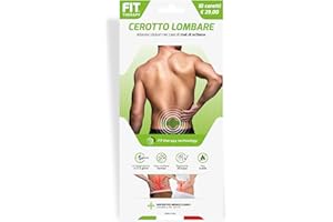 FIT THERAPY – Cerotti Antidolorifici e Antinfiammatori Lombari - Per Mal di Schiena, Lombalgia, Nervo Sciatico – NON SCALDA, Impermeabile, Senza Farmaci, Dura 5 Giorni (10 Cerotti)