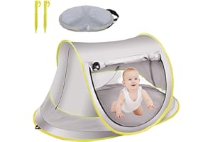 BLYEMICHDI Pop Up Beach Tent Small,Foldable pop up tent for Baby, Automatic Lightweight Outdoor Beach Tent sun shelter,Waterproof Windproof Anti-UV Camping Tent for Picnic,Beach,Garden (Gray 109x65x50cm)