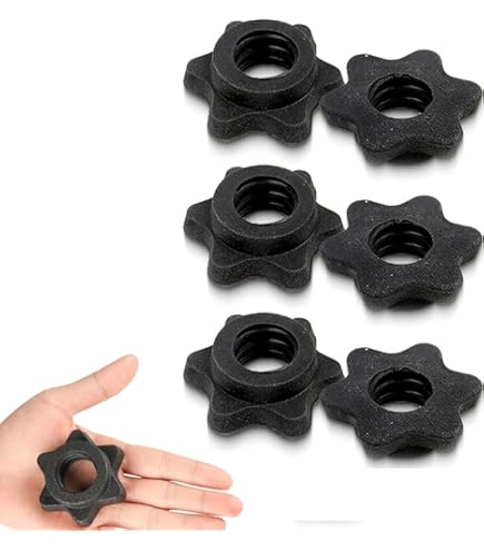 6 Dadi Per Manubri In PVC Nero, Diametro 25 Mm - Chiusure Antiscivolo Per Bilanciere - Foto 9
