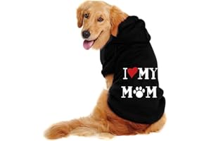 AMAONE wasserdichte Hundemantel Winter Warme Jacke Hunde Welpen Pullover Junge Für Kleine Mit Tasche - Warmer Hund Medium Hoodie Herbst Kleidung Winter Fleece Haustierkleidung Hunde (1111DEBKA-Black, S)