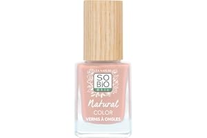 SO'BIO ÉTIC LÉA NATURE SO BiO étic| Vernis ongles naturel - Natural Color | Romantique rose | Double action Soin & Couleur - Fortifie & Protège | Huile de Ricin bio fortifiante | Vegan | Made in France |11ml