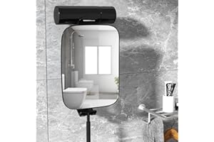 TOUCHBeauty Specchio Doccia Ingranditore 3X per Trucco da Barba o Depilazione con Pratico Sostegno per Schiuma da Barba,Rotazione a 360°,Senza Ｎebbia AG-2071B(Nero)
