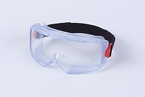 3M SecureFit GoggleGear Vollsicht-Schutzbrille der Serie 3000, PVC-Schutzummantelung, transparente Anti-Fog-Scheibe, textiles Kopfband, GG3001-AF EU