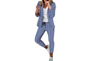 Hsternexy Hosenanzüge Für Damen Business Modern Elegant Blazer Anzug Set Einfarbig Streetwear Zweiteilig Hosenanzug Anzughose Revers Slim Fit Sportlich Büro Outfit Anzugjacke Sommer Freizeitanzug