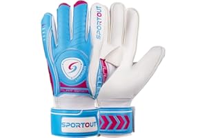 Sportout Guantes de Portero de Portero para jóvenes y Adultos, Agarre Fuerte para los más difíciles ahorros, con Espinas para Dar una protección espléndida para prevenir Lesiones