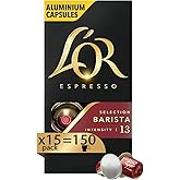 L'Or Capsule Caffè Espresso Barista - 150 Capsule in Alluminio - Intensità 13 - Compatibili con Macchine Nespresso®* original