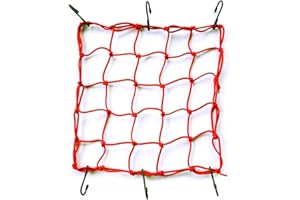 ONIPAX 38x38cm High Elastic Bungee Cargo Net with 6 Hooks for Bicycle Motorcycle