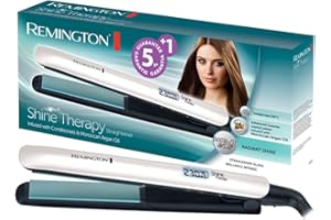‎REMINGTON Remington Glätteisen Shine Therapy (hochwertige Keramikbeschichtung angereichert mit Mikrowirkstoffe für mehr Glanz -marokkanisches Arganöl & Vitamin E) LCD-Display, 150-230°C, Haarglätter S8500