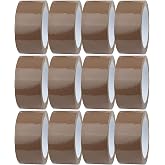 Crimson Starfish 12 Rolls Brown Packaging Tape | Packaging Tape for Packages, Boxes, Shipping, Moving, Adhesive Packaging Sea