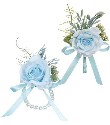 Fiore all'occhiello bianco avorio per uomo, corsage da polso per sposa, damigella d'onore, accessori da sposa classici in stile rustico bianco boho - Italia