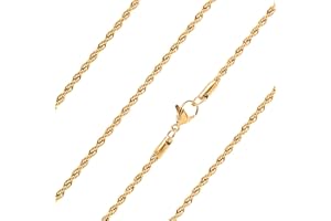 Ardú Mens Gold Rope Chain | Plain Gold, Heavy Jewellery for Men | Gift Necklace Ideas for Husband, Dad, Brother or Friends