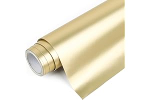 IModeur Champán galvanizado Vinilo Permanente Rollo, 30,5 cm x 214 cm de Vinilo Adhesivo Champán, Vinilo Champán para Cricut, Silhouette Cameo, la mayoría de las máquinas de corte