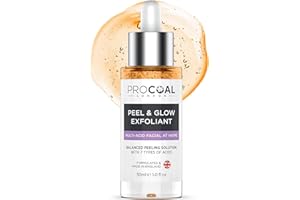 NEW Peel & Glow Exfoliant 30ml by Procoal - Chemical Peels for Face, Skin Peeling Solution with AHA, BHA, PHA, Face Exfoliator, Vegan, Made in UK (Peeling Solution)