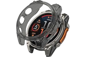 KeeFos Cover Compatibile con Garmin Fenix 8 47mm/Garmin Fenix E, Morbida TPU Pellicola Protettiva Custodia, Resistente AntiGraffio Case per Garmin Fenix 8 47mm/Garmin Fenix E (Nero)
