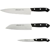 Arcos Professional Kitchen Knives Set | Professional Kitchen Knives Set | Black Handle (3 Pieces)