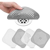 Filtre Anti-cheveux Pour Douche/baignoire - 3 Pièces - 11,8 Cm - Acier Inox Et Silicone