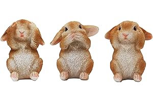 Irayin Coniglietti Pasqua Decorazioni, Statuette Coniglietti Pasquali, Non Vedere, Non Ascoltare, Non Dire, Coniglietto Figurine Ornamenti, Soprammobili Moderni Salotto, Statuette Decorative Casa